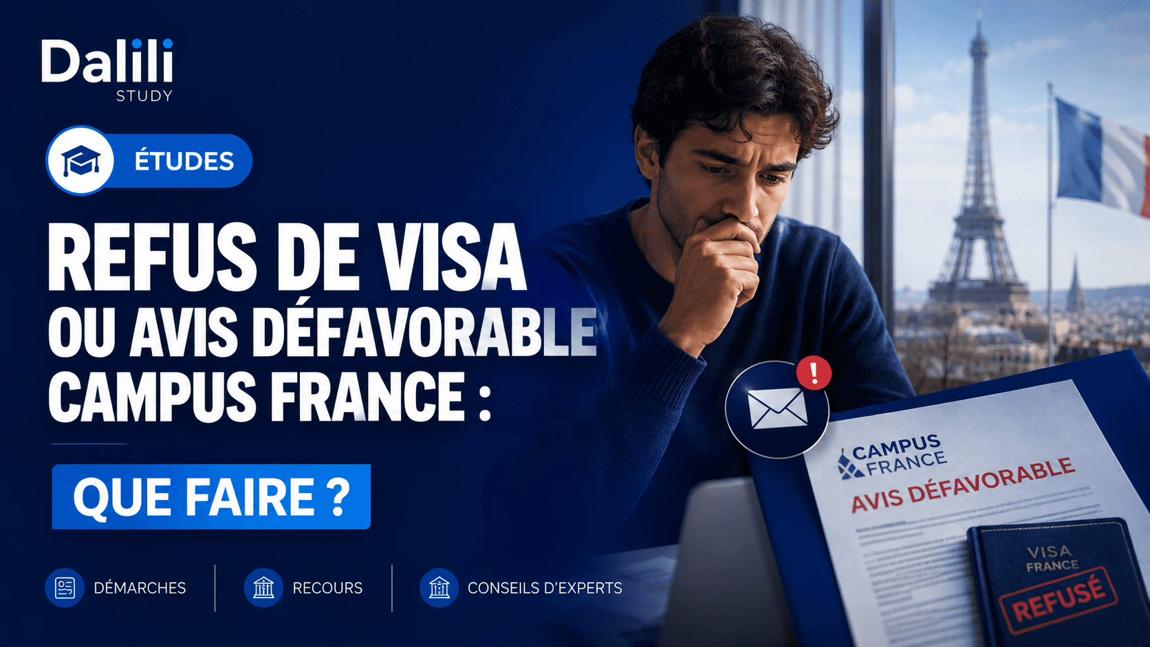 Refus visa étudiant France : recours et démarches 2026